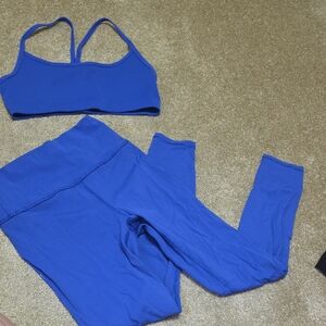 Vuori Blue Leggings and Top Set